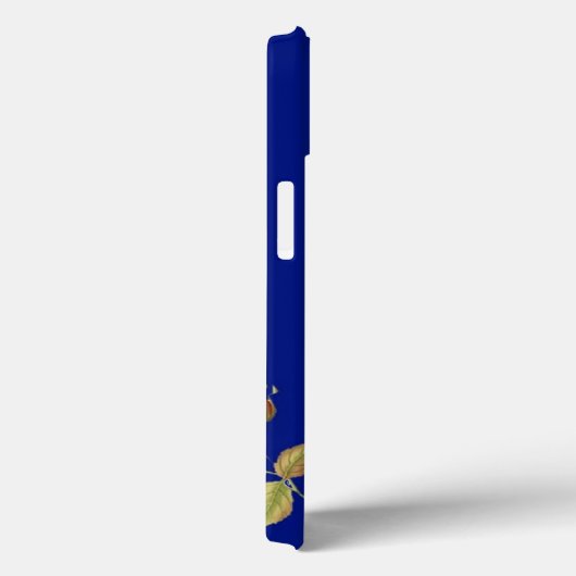 Coques Case-Mate iPhone Fleur rouge et bleu feuille (Verso / Droite)