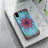 Coques Case-Mate iPhone Fleur rouge Mandala rouge bleu et violet