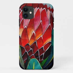 Case-Mate iPhone Case Fleur rouge Protea art original aquarelle