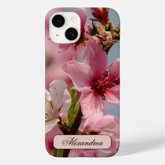 Coques Case-Mate iPhone Fleur Sakura, Fleur japonaise rose (Verso)