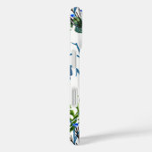 Coques Case-Mate iPhone Fleur sauvage aquarelle bleu vert (Verso / Droite)