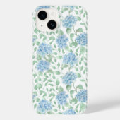 Coques Case-Mate iPhone Fleur sauvage aquarelle bleu vert (Verso)