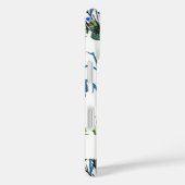 Coques Case-Mate iPhone Fleur sauvage aquarelle bleu vert (Verso / Droite)