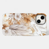 Coques Case-Mate iPhone Fleur sauvage bohème rustique moderne (Verso (horizontal))