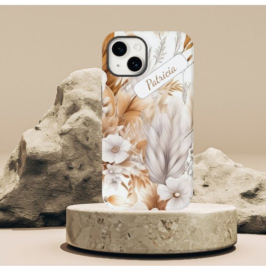 Coques Case-Mate iPhone Fleur sauvage bohème rustique moderne