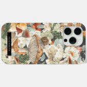 Coques Case-Mate iPhone Fleur Sauvage Champignon | Monogramme de la Forêt  (Verso (horizontal))