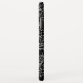 Coques Case-Mate iPhone Fleur sauvage damask noir gris nom (Dos/Droite)