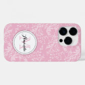 Coques Case-Mate iPhone Fleur sauvage damask rose floral (Verso (horizontal))