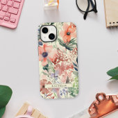 Coques Case-Mate iPhone Fleur sauvage d'aquarelle florale personnalisé