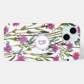 Coques Case-Mate iPhone Fleur sauvage d'aquarelle moderne (Verso (horizontal))