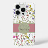 Coques Case-Mate iPhone Fleur sauvage d'aquarelle Rose et Sage Bloom Wilel (Verso)