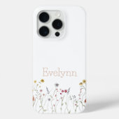 Coques Case-Mate iPhone Fleur sauvage d'aquarelle Whimsical (Verso)