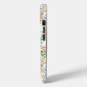 Coques Case-Mate iPhone Fleur sauvage de pêche jaune d'été Monogramme init (Verso / Gauche)