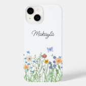 Coques Case-Mate iPhone Fleur sauvage floral personnalisé (Verso)