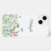 Coques Case-Mate iPhone Fleur sauvage floral personnalisé (Verso (horizontal))