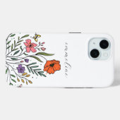 Coques Case-Mate iPhone Fleur sauvage floral personnalisé Whimsical (Verso (horizontal))
