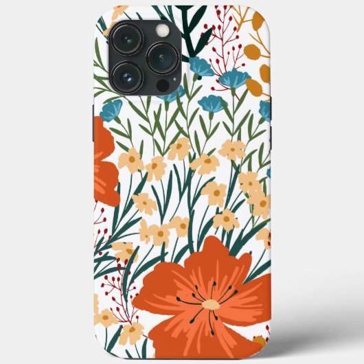 Coques Case-Mate iPhone Fleur sauvage Motif sans couture (Verso)