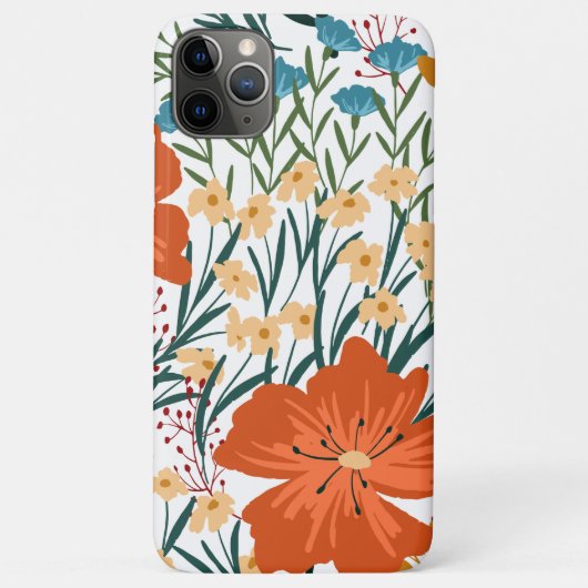 Coques Case-Mate iPhone Fleur sauvage Motif sans couture (Dos)