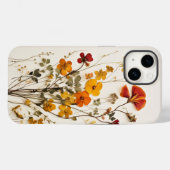Coques Case-Mate iPhone Fleur sauvage pressée GIft féminin pour elle (Verso (horizontal))