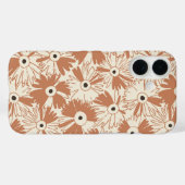 Coques Case-Mate iPhone Fleur Sauvage Rétro Grande Échelle Florale Terraco (Verso (horizontal))