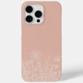Coques Case-Mate iPhone Fleur sauvage rétro rose pâle (Verso)