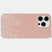Coques Case-Mate iPhone Fleur sauvage rétro rose pâle (Verso (horizontal))