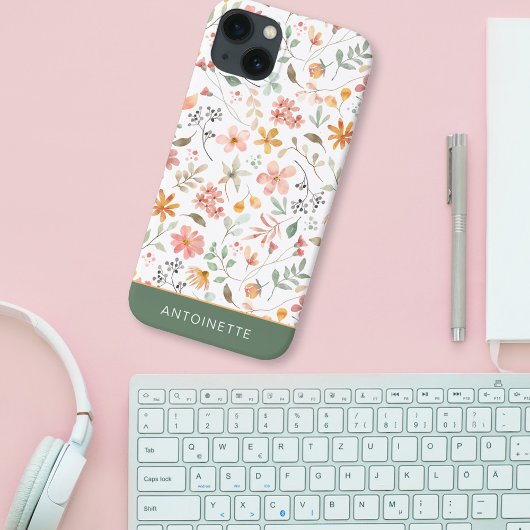 Coques Case-Mate iPhone Fleur sauvage rose floral