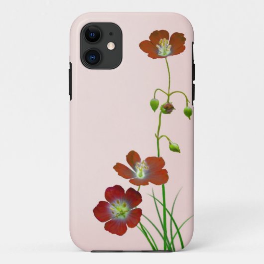 Coques Case-Mate iPhone Fleur sauvage rouge (Dos)