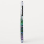 Coques Case-Mate iPhone Fleur vert violet Abstrait Art fractal Monogramme (Dos/Gauche)