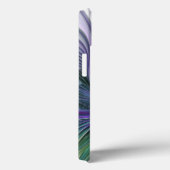 Coques Case-Mate iPhone Fleur vert violet Art Abstrait moderne Fractal (Verso / Droite)