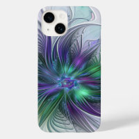Fleur vert violet Art Abstrait moderne Fractal
