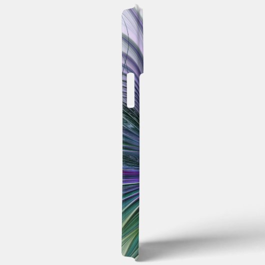 Coques Case-Mate iPhone Fleur vert violet Art Abstrait moderne Fractal (Verso / Droite)