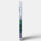 Coques Case-Mate iPhone Fleur verte violette Art abstrait moderne fractal (Verso / Gauche)