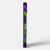 Coques Case-Mate iPhone Fleur verte violette Art fractal abstrait moderne (Verso / Droite)