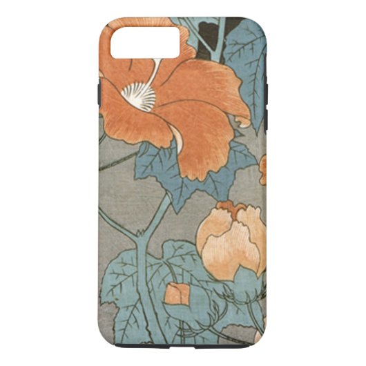 Coques Case-Mate iPhone Fleur vintage d'Hibiscus (Dos)