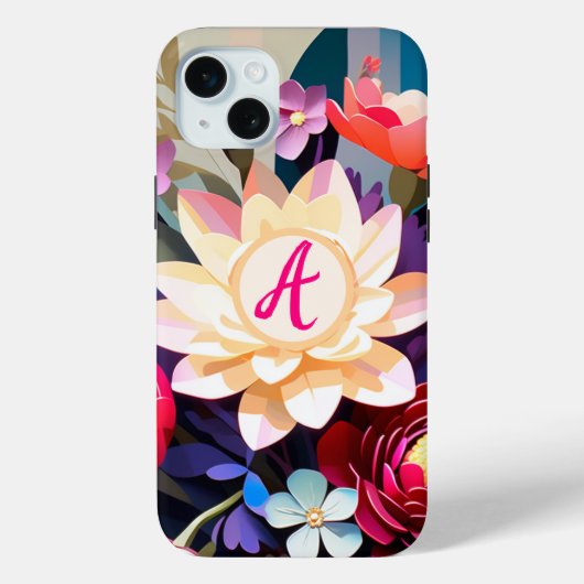 Coques Case-Mate iPhone Fleur vintage personnalisée (Verso)