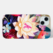 Coques Case-Mate iPhone Fleur vintage personnalisée (Verso (horizontal))