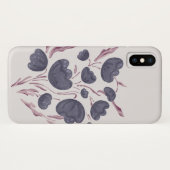 Coques Case-Mate iPhone Fleur violet foncé esthétique (Dos (Horizontal))