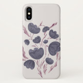 Coques Case-Mate iPhone Fleur violet foncé esthétique (Dos)