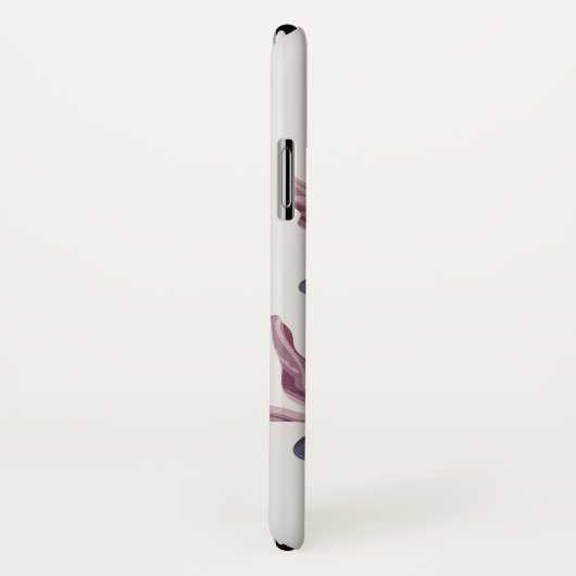 Coques Case-Mate iPhone Fleur violet foncé esthétique (Dos/Droite)