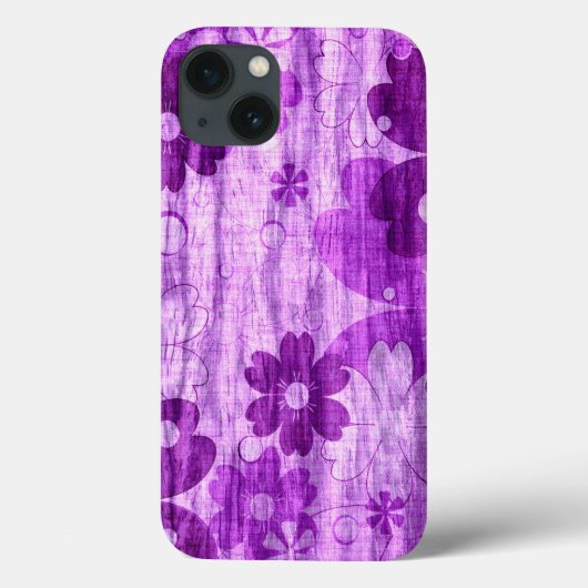 Coques Case-Mate iPhone Fleur violet tendance Vintage (Verso)