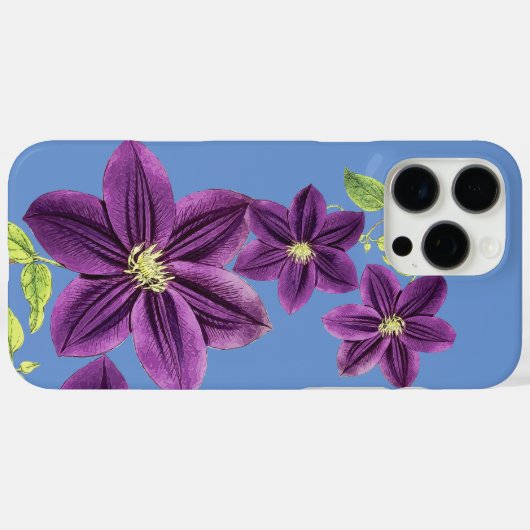Coques Case-Mate iPhone fleur violette (Verso (horizontal))