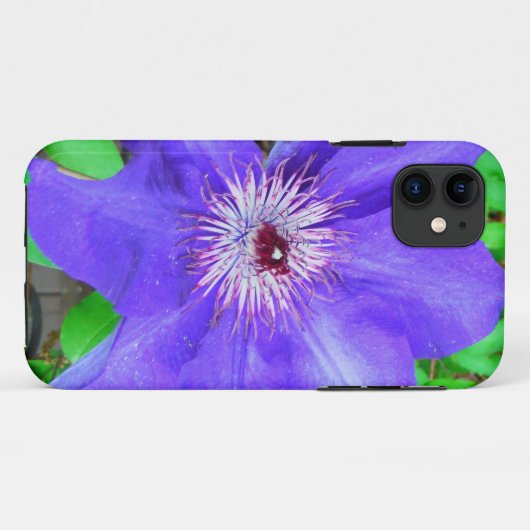 Coques Case-Mate iPhone Fleur violette Clematis (Dos (Horizontal))