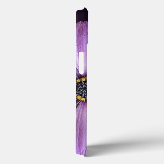 Coques Case-Mate iPhone Fleur Violette Monogrammée (Verso / Droite)