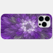 Coques Case-Mate iPhone Fleur Violette Psychedelique Art Fractal Abstrait (Verso (horizontal))