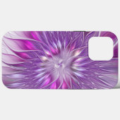 Coques Case-Mate iPhone Fleur violette rose Passion Abstrait Art fractal (Verso (horizontal))