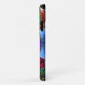 Coques Case-Mate iPhone Fleur virtuelle bleu rustique ou lugubre (Dos/Droite)