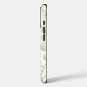 Coques Case-Mate iPhone Fleurie Or Chic Blanc (Verso / Gauche)