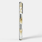 Coques Case-Mate iPhone Fleurie Or Chic Blanc (Verso / Droite)