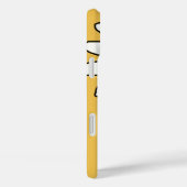 Coques Case-Mate iPhone fleurie sur jaune personnalisé (Verso / Droite)